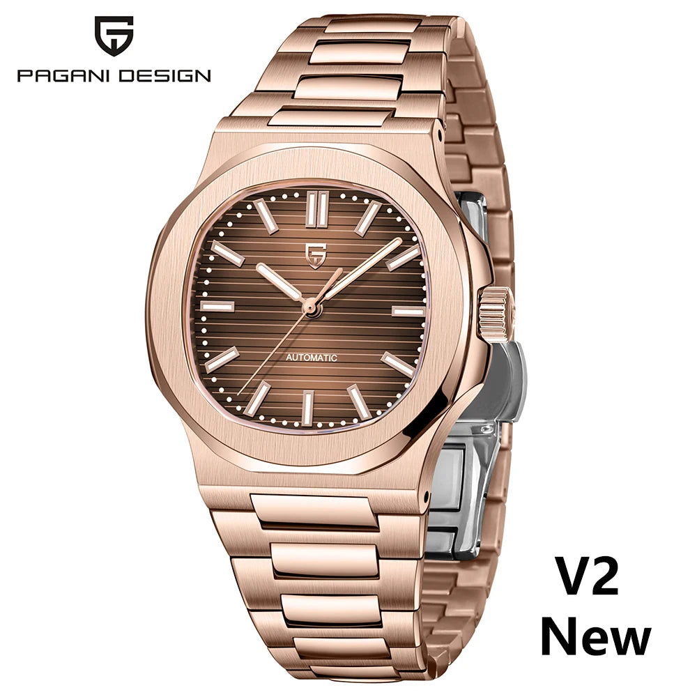 PAGANI DESIGN 2026 Novo Relógio Automático de Luxo para Homem, Relógio Mecânico de Pulso em Aço Inoxidável, Vidro de Safira, Mostrador Barril 40MM