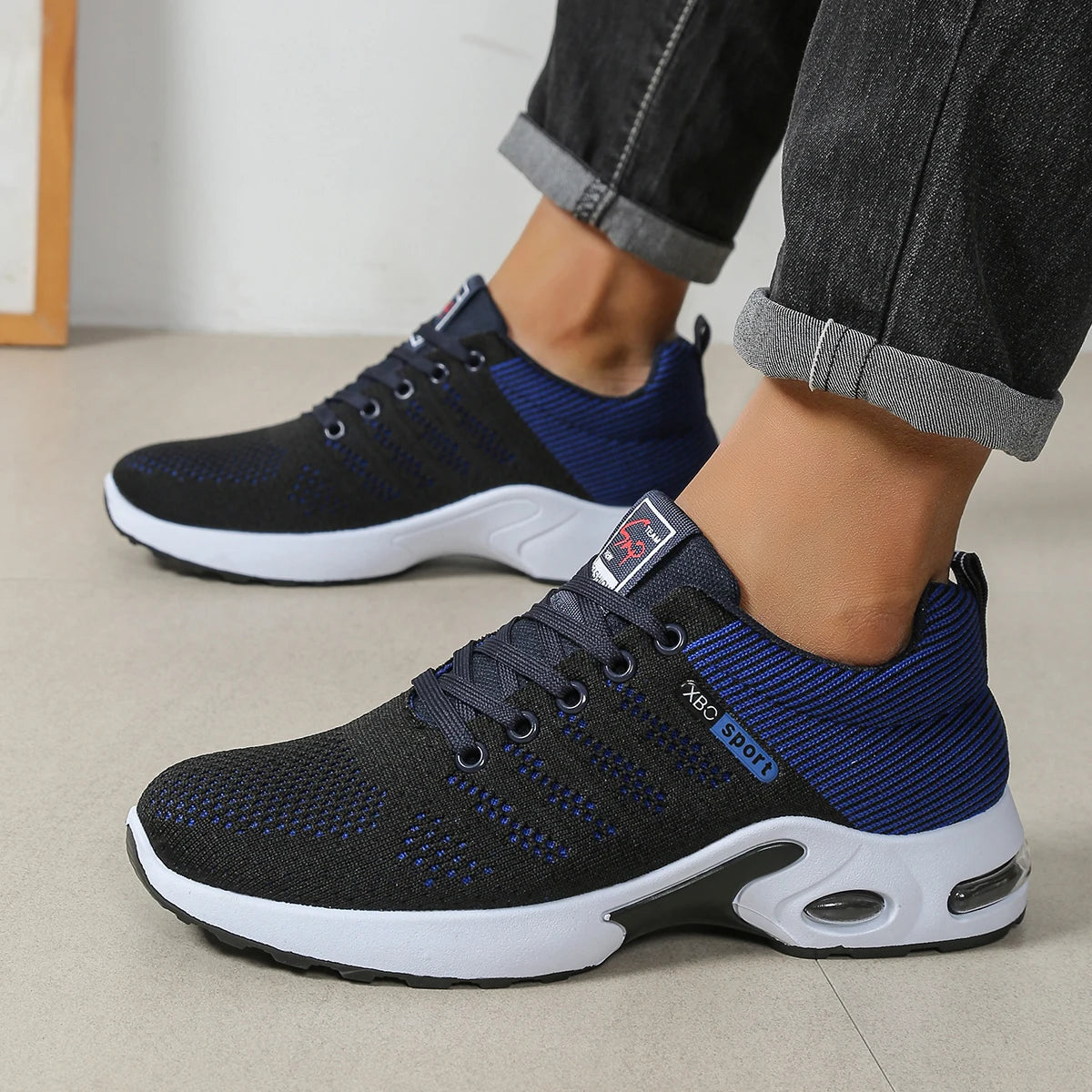 Sapatilhas de Homem Fashion Super Respiráveis com Atacadores para Corrida - Antiderrapantes, duradouras e com conforto almofadado - Sapatilhas de Moda para Homem