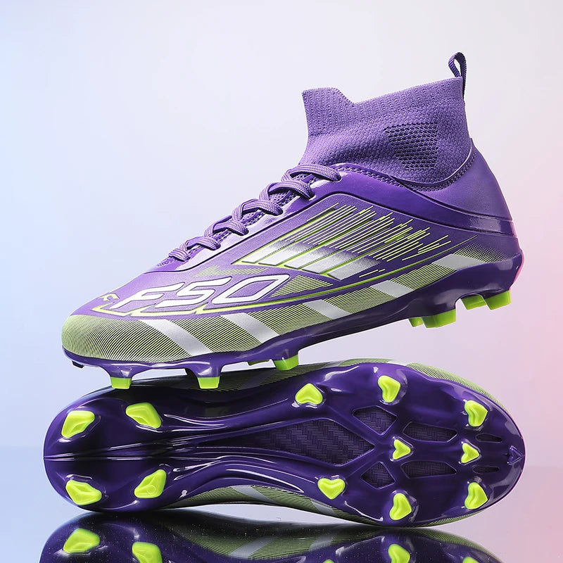 New Men's Football Boots Non-Slip Boys Grass Cleats High-Quality Match Soccer Shoes Hot-Selling Sneakers Outdoor High-Top Light