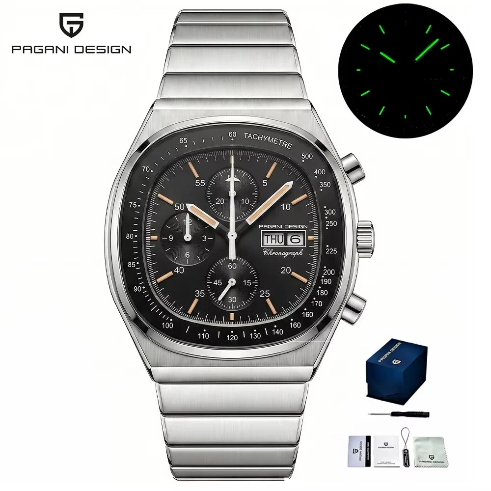 PAGANI DESIGN New 40mm Men‘s Quartz Watches Japan Miyota Movement Sapphire Stainless Waterproof Luminous reloj hombre PD1819