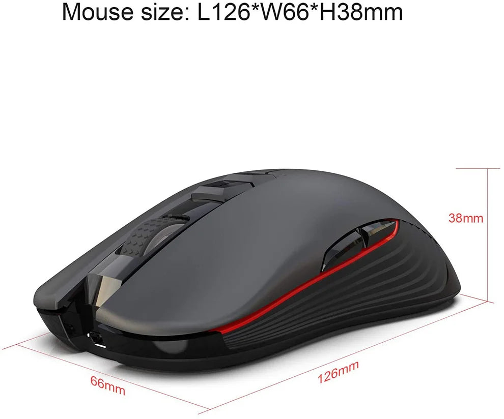 2.4G USB-C belaidė pelė, įkraunama žaidimų pelė, 3600DPI, 7 mygtukai, Type-C, tyli pelė Macbook, nešiojamajam kompiuteriui, PC, žaidimams ir kompiuteriui