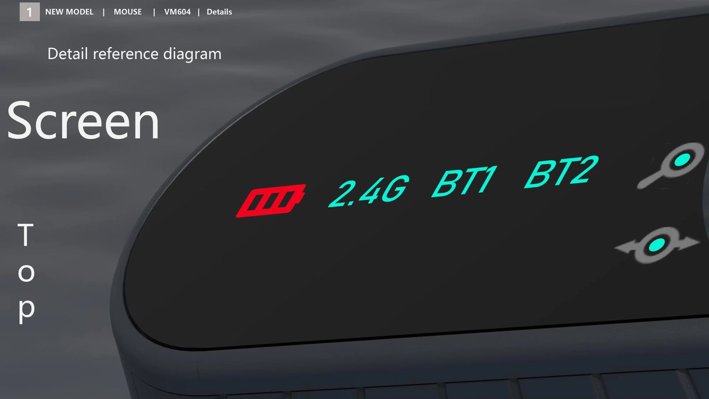 Ergonomische 2.4GHz draadloze BT RGB-muis, dual mode, voor laptop, desktop en kantoor, stille draadloze verticale gamingmuis