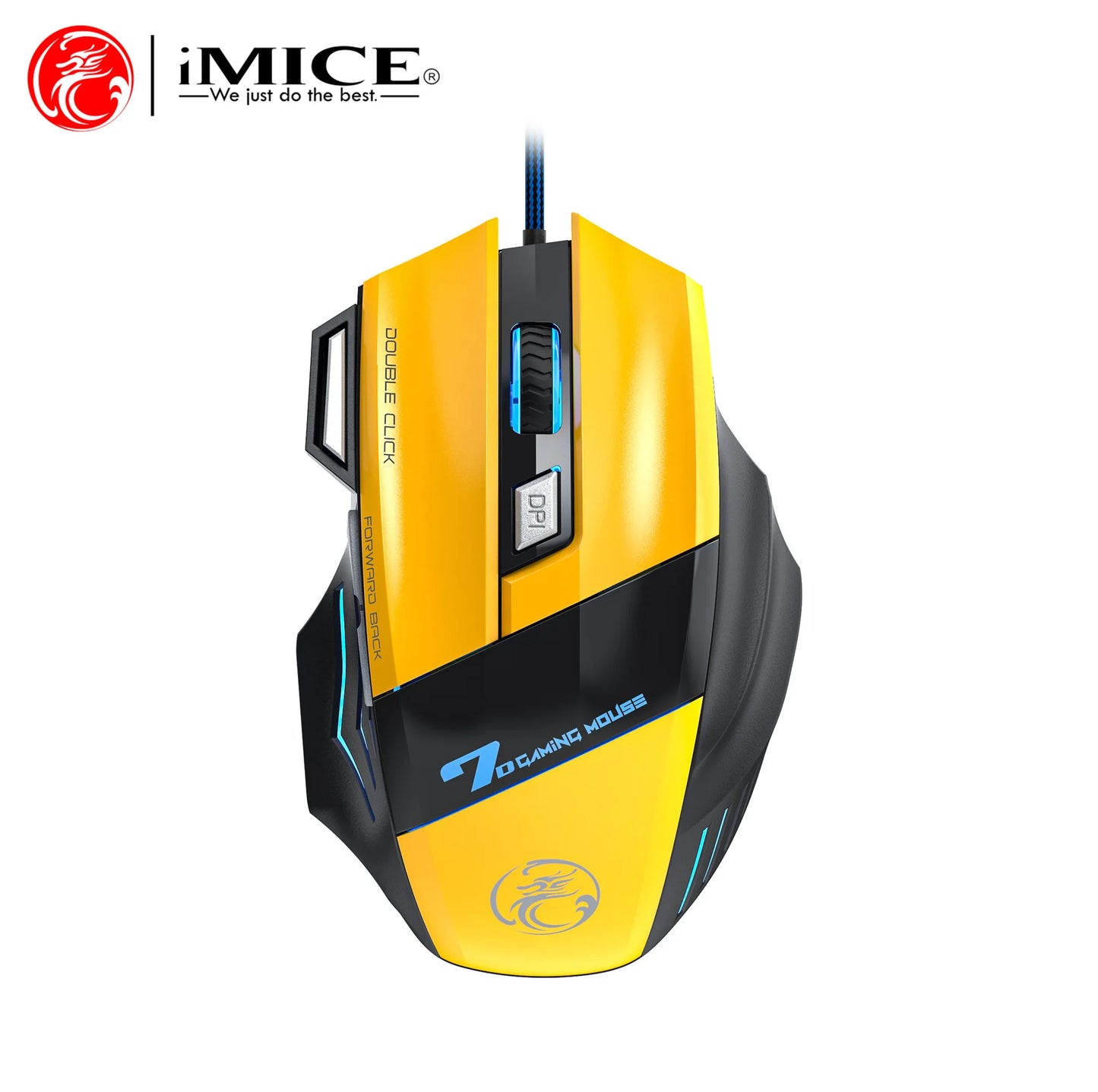 Ergonomic Wired Gaming Mouse 7 Buttons LED 3200 DPI USB Computer Gamer Mouse iMICE X7 Gaming Mouse and mouse pads For PC Laptop