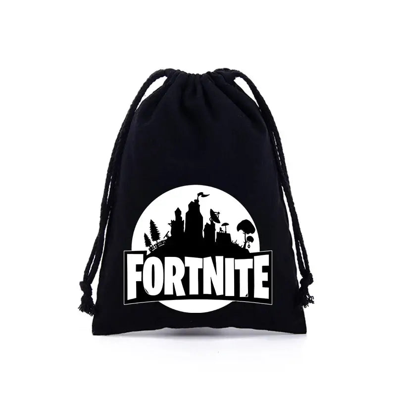 Sacche con coulisse Fortnite per bambini e bambine, stampa cartoon anime, grande capacità, borse portaoggetti, tote bag e borsetta, nuovo grazioso regalo di compleanno