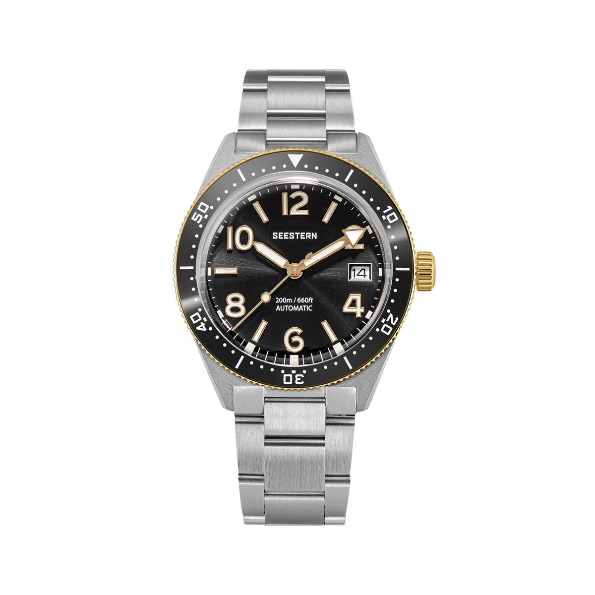 Sugess Diving Watch for Men Automatic Mechanical Wristwatches 20ATM Waterproof Sapphire NH35A Movement BGW9 Luminous New S434-2