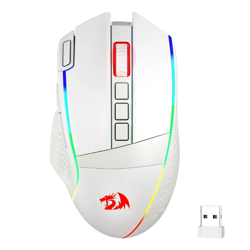 Redragon M991 Wireless Gaming Mouse, 26000 DPI Tri-Mode Gaming Mouse, RGB Gaming Mouse with 9 Programmable Buttons, PAW3395 Sensor for PC & Laptop