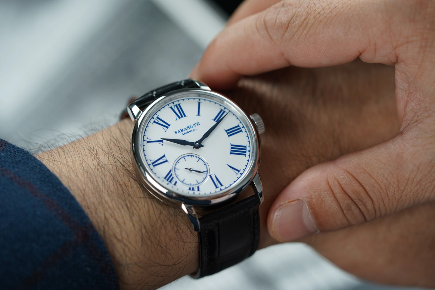 FARASUTE 2026 Fashion Power Reserve 80 Hours Hangzhou Customized Movement Manual Mechanical Watch for Men Sapphire Crystal watch