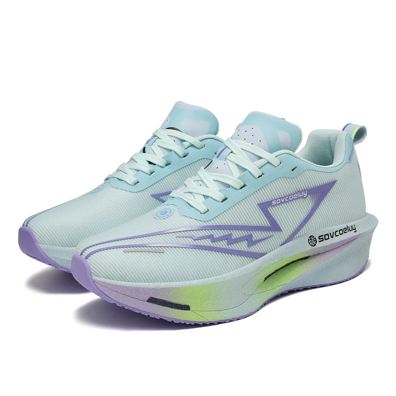 Zapatillas de running con placa de carbono para maratón, deportivas, transpirables, ligeras, cómodas y antideslizantes para hombre y mujer