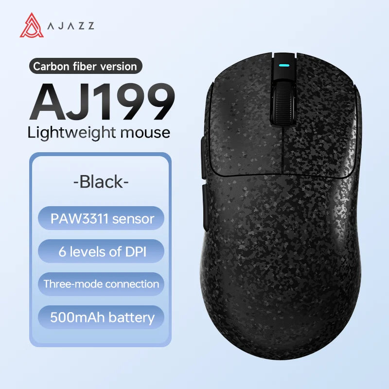 AJAZZ AJ199 Wireless Gaming Mouse, PAW3311 24000 DPI Bluetooth, Wired & Wireless Lightweight Gaming Mouse for PC, Laptop & Esports