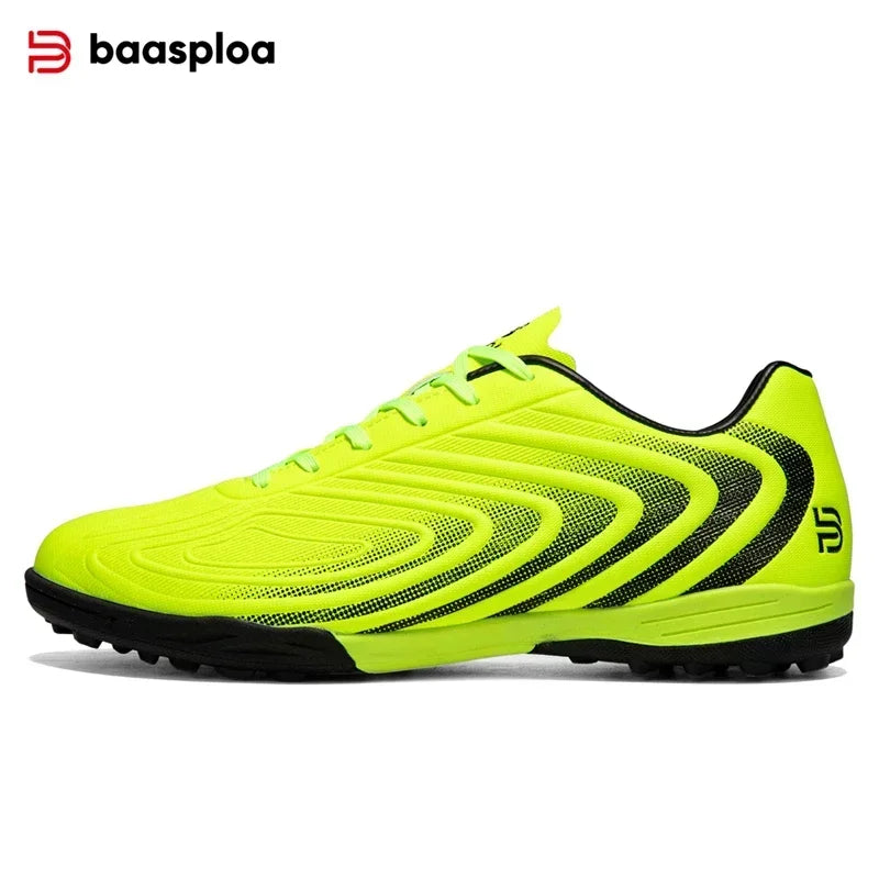 Baasploa Men's Professional Soccer Shoes Outdoor Anti-Slip Training Sport Shoes Male Light Leather Football Boots Chuteira Campo