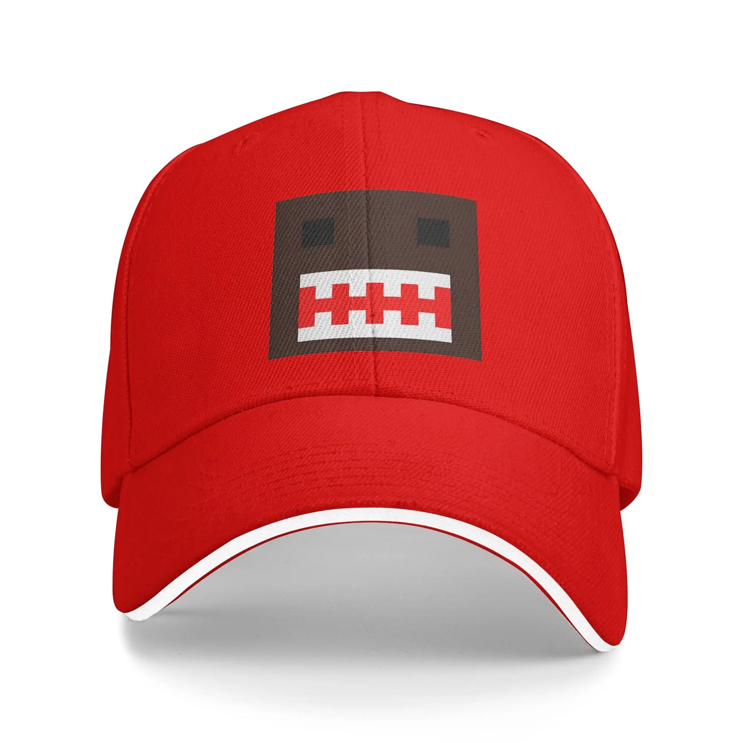 PIXEL Domo Kun Doll Face Sandwich Caps Men Women Hip-Hop,Baseball Caps Cute Funny Adjustable Fishing All seasons Hat