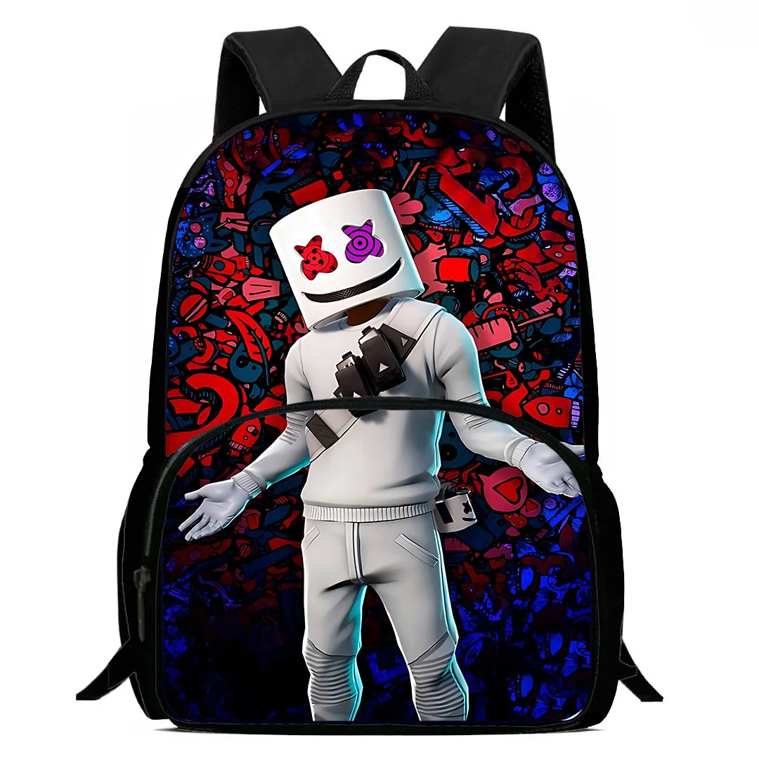 Classic Game Fortnite Kids Backpacks for Boys and Girls, Student Birthday Gift, Child School Bags with Large Capacity, Durable Camping Rucksack