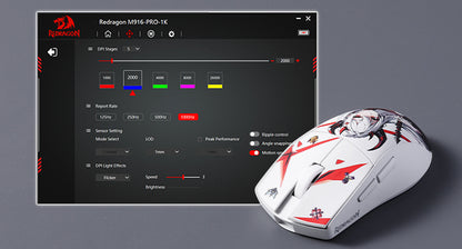Mouse gaming Redragon M916AK PRO 3-Mode Anime 42G ultraleggero 26K DPI con pulsanti completamente programmabili