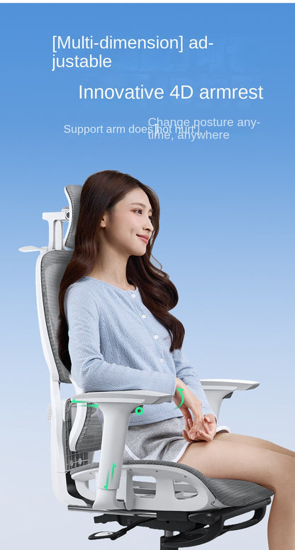 UVR Reclining Boss Chair Sedentary Comfort Mesh Staff Sedentary Comfort Ergonomic Design Backrest Stool Game Office Chair