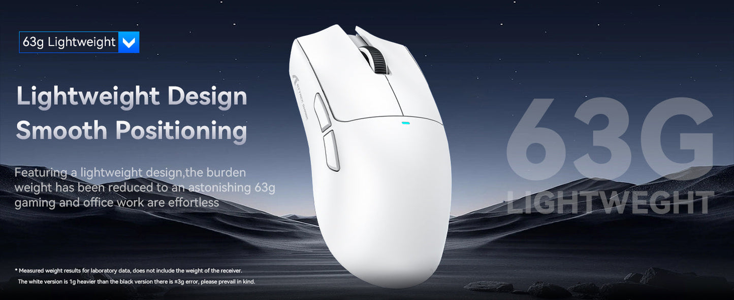 Mouse da gaming wireless ATTACK SHARK X11 con dock di ricarica e sensore gaming PixArt PAW3311, BT/2.4G wireless/cablato