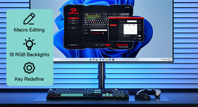 Redragon K582 SE Wired RGB 104 Keys Mechanical, Dynamic 16.8M RGB Backlit Gaming Keyboard, Red Switches