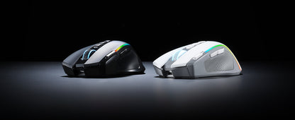 Redragon M612 PRO RGB BT 2.4G Ratón gaming gamer, óptico inalámbrico de 8000 DPI, 9 botones programables, 7 modos de retroiluminación, B