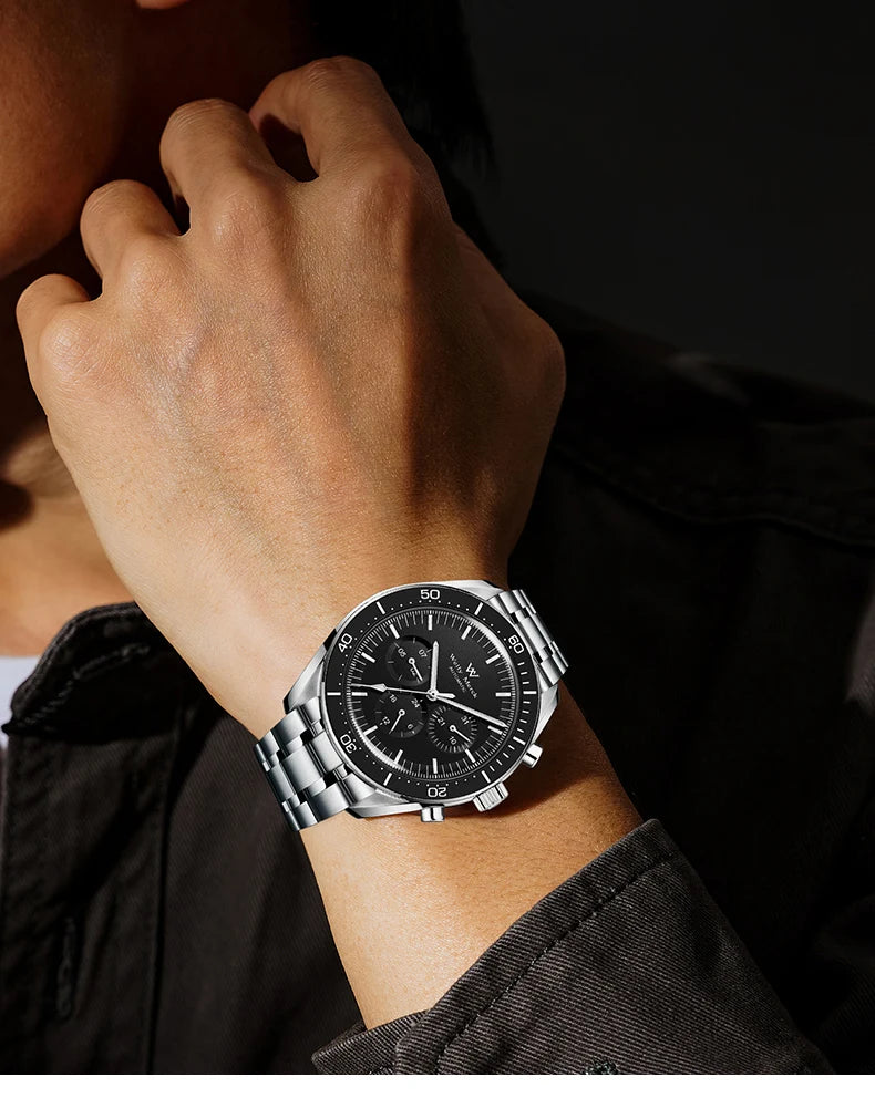 Orologio WM automatico meccanico 200M impermeabile casual classico business Welly Merck da uomo 170M-WM