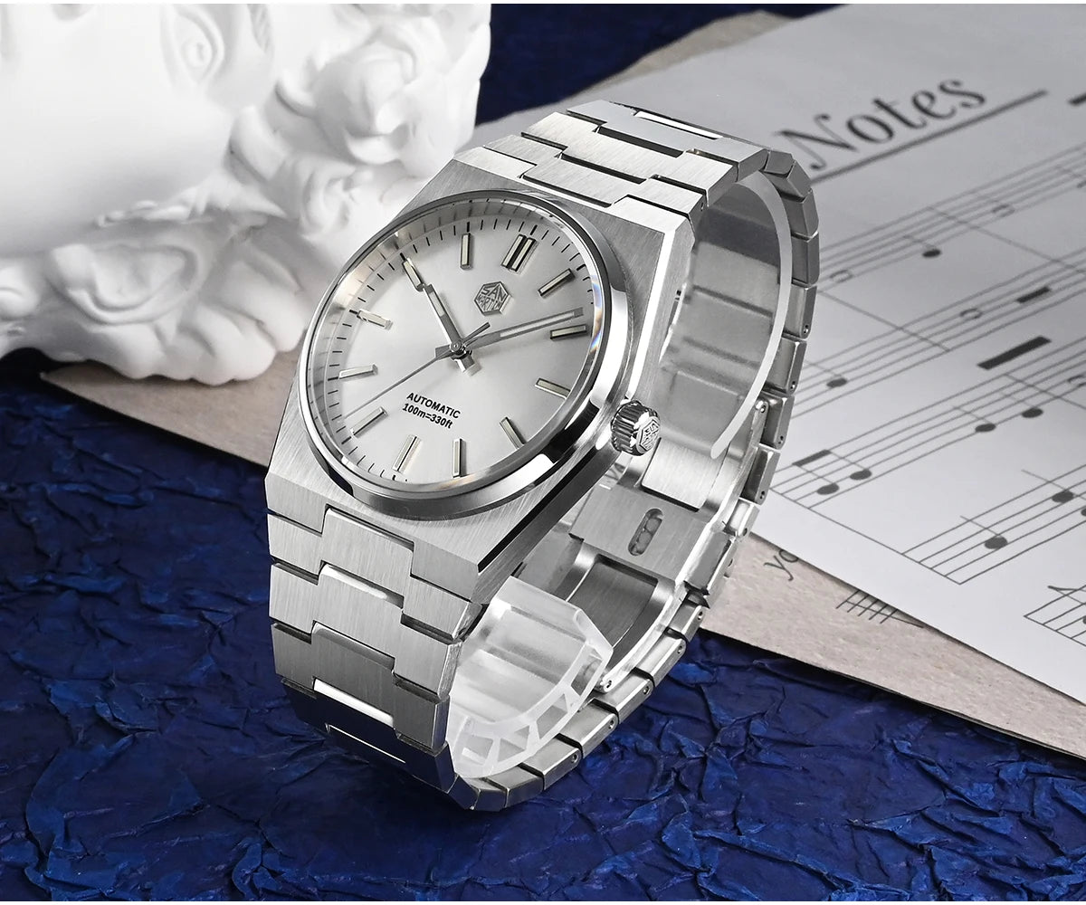 San Martin Classic Men Watch 40mm Miyota 9015 Luxury Dress Automatic Mechanical Wristwatch Quick Release Bracelet SN0023 Watch