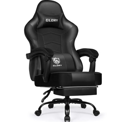 HIAZURM Ergonomic Gaming Chair / Office Chair for Adults – Computer Chair with Footrest, Adjustable Backrest 90-170°, 150kg Capacity