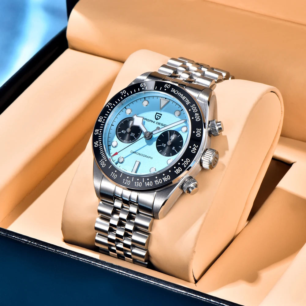 Nuovo PAGANI DESIGN 2026 Panda Retrò Orologio da Uomo di Lusso al Quarzo Cronografo Speed Zaffiro AR Luminoso Spedizione Locale