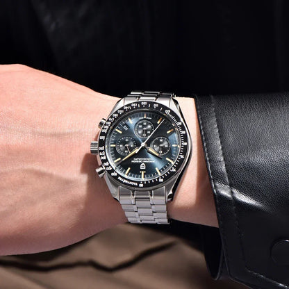 Nuovo orologio da uomo PAGANI DESIGN V6 Moon 2026 Speed Sports, cronografo al quarzo, zaffiro AR e lunetta in ceramica, orologio sicuro