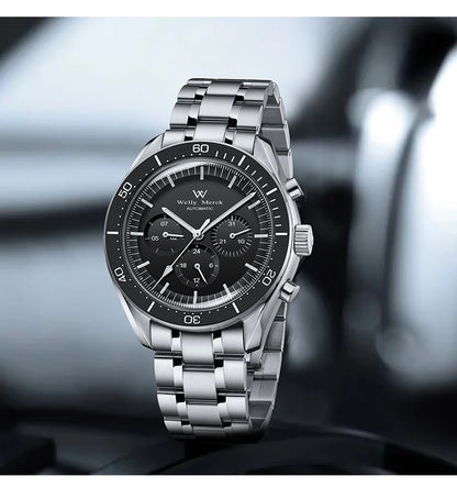 Orologio WM automatico meccanico 200M impermeabile casual classico business Welly Merck da uomo 170M-WM