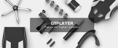 GTPLAYER Office Chair Gaming Chair Fabric Gaming Armchair Ergonomic Gamer Chair Footrest Headrest Lin Pillow Padded