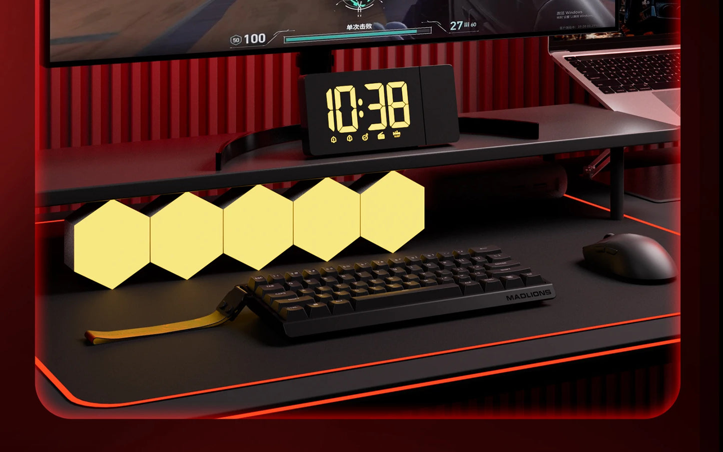FGG MADLIONS MAD 60/68 Pro Teclado mecánico con interruptor magnético, cableado, 68%, teclados gaming con Rapid Trigger RGB, teclados personalizados