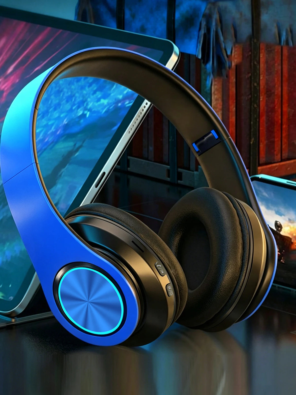 Casque de jeu sans fil Bluetooth B39, casque Bluetooth supra-auriculaire, longue autonomie et faible latence