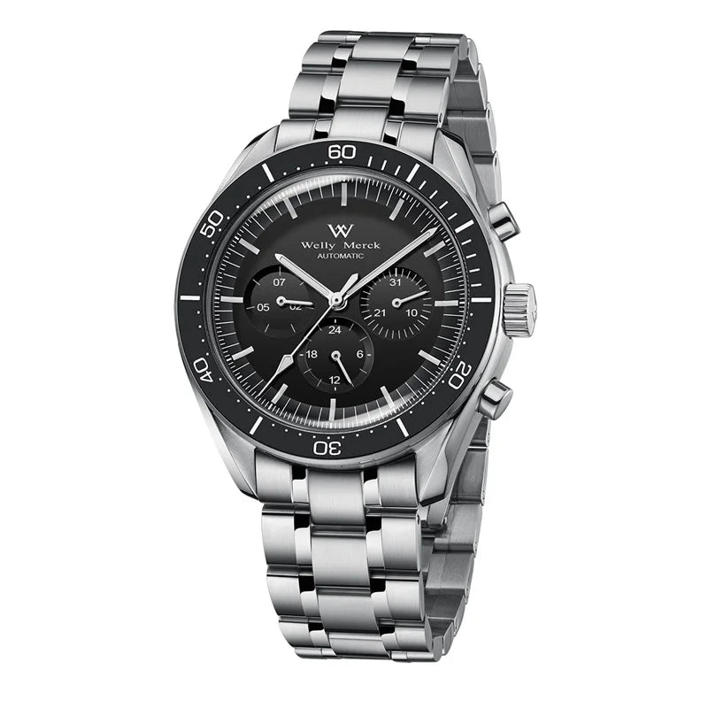 Orologio WM automatico meccanico 200M impermeabile casual classico business Welly Merck da uomo 170M-WM
