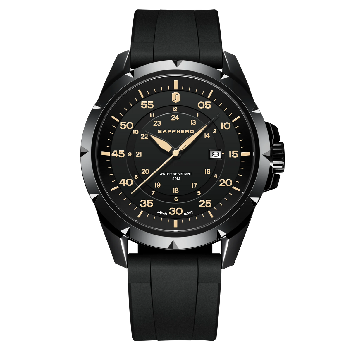 Reloj para hombre SAPPHERO: reloj de cuarzo de lujo, resistente al agua hasta 50 m, equipado con un mecanismo importado y una caja de acero inoxidable. Una idea de regalo ideal para hombre.