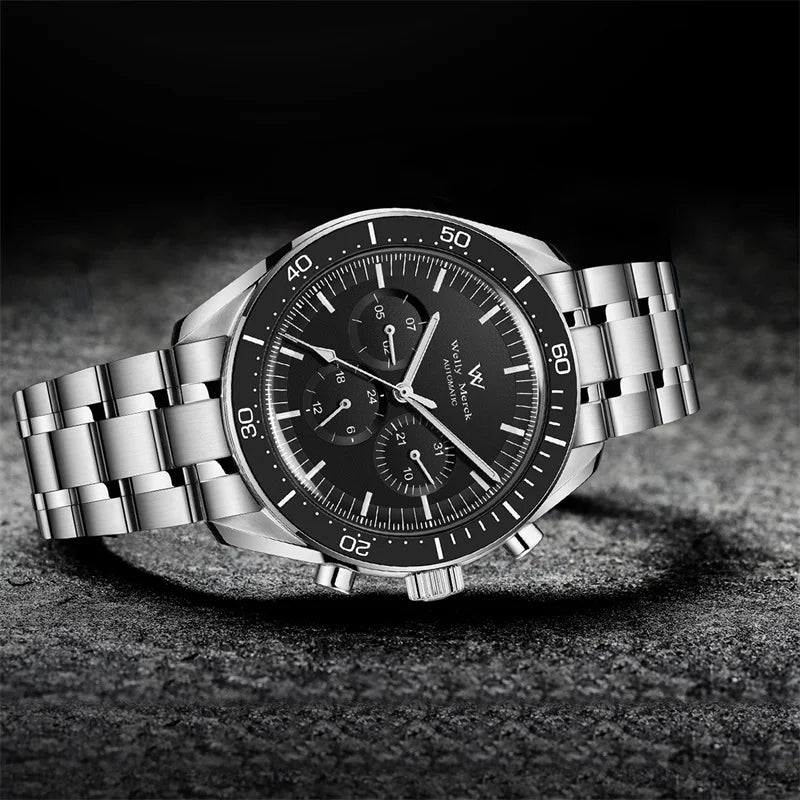 Orologio WM automatico meccanico 200M impermeabile casual classico business Welly Merck da uomo 170M-WM