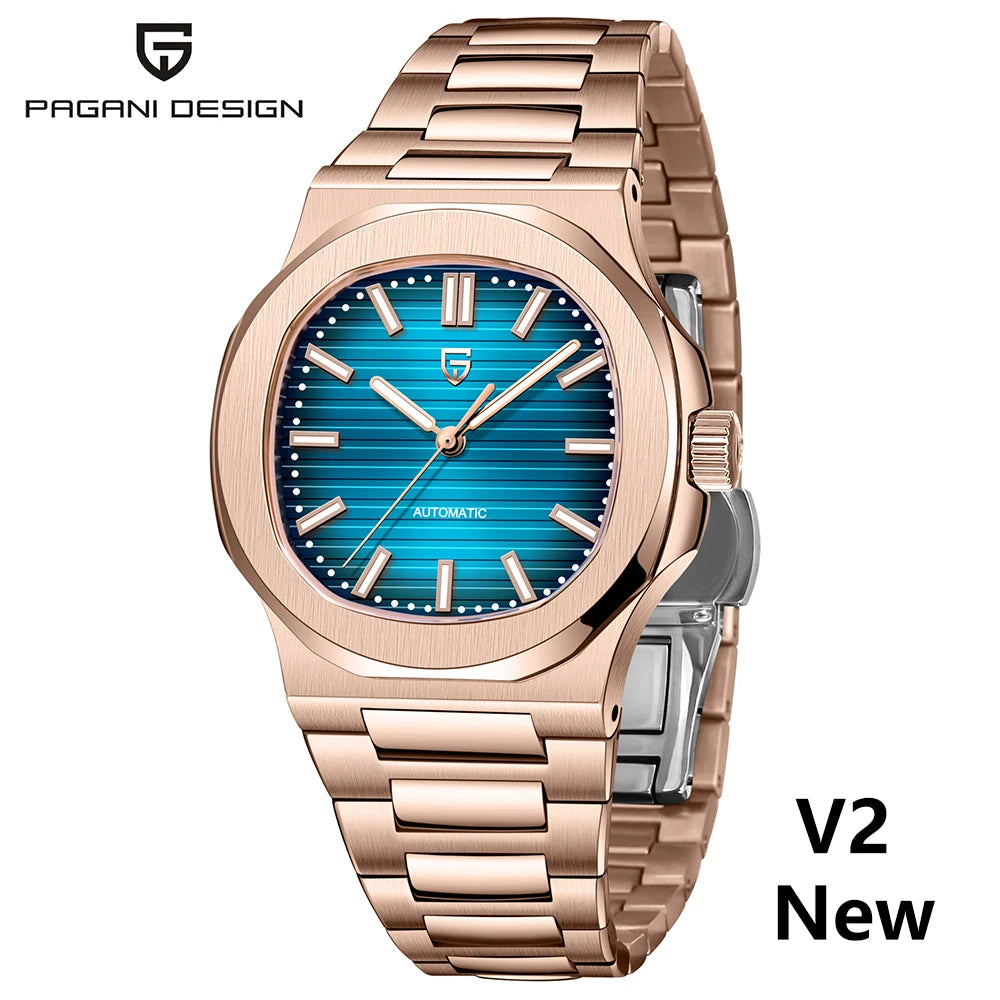 PAGANI DESIGN 2026 Novo Relógio Automático de Luxo para Homem, Relógio Mecânico de Pulso em Aço Inoxidável, Vidro de Safira, Mostrador Barril 40MM