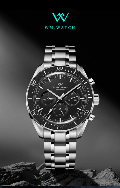 Orologio WM automatico meccanico 200M impermeabile casual classico business Welly Merck da uomo 170M-WM