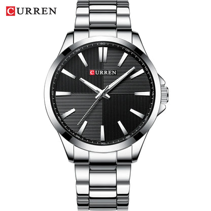 Montre pour homme CURREN – Modèle de luxe, étanche, style militaire, en acier inoxydable – Montre-bracelet sportive (réf. 8322)