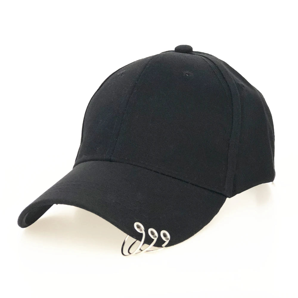 High Quality Adjustable Baseball Hat With Ring Outdoor Sports Sun  For Women Men Fashion Snapback Cap