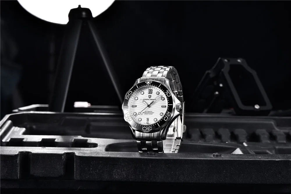 PAGANI DESIGN 2026 Nuevo V2 Waves 200M Reloj de buceo para hombre, reloj automático de lujo y moda para hombre, cristal de zafiro AR, reloj de pulsera para hombre