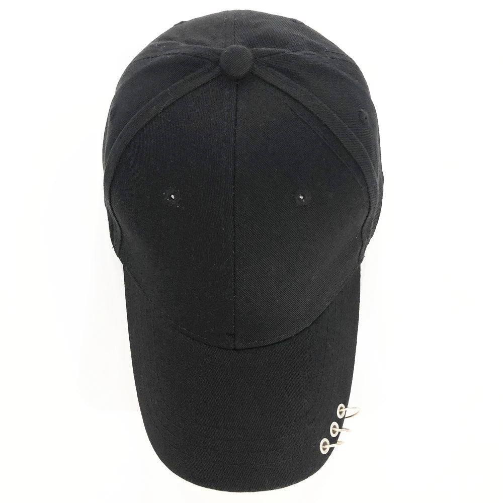High Quality Adjustable Baseball Hat With Ring Outdoor Sports Sun  For Women Men Fashion Snapback Cap