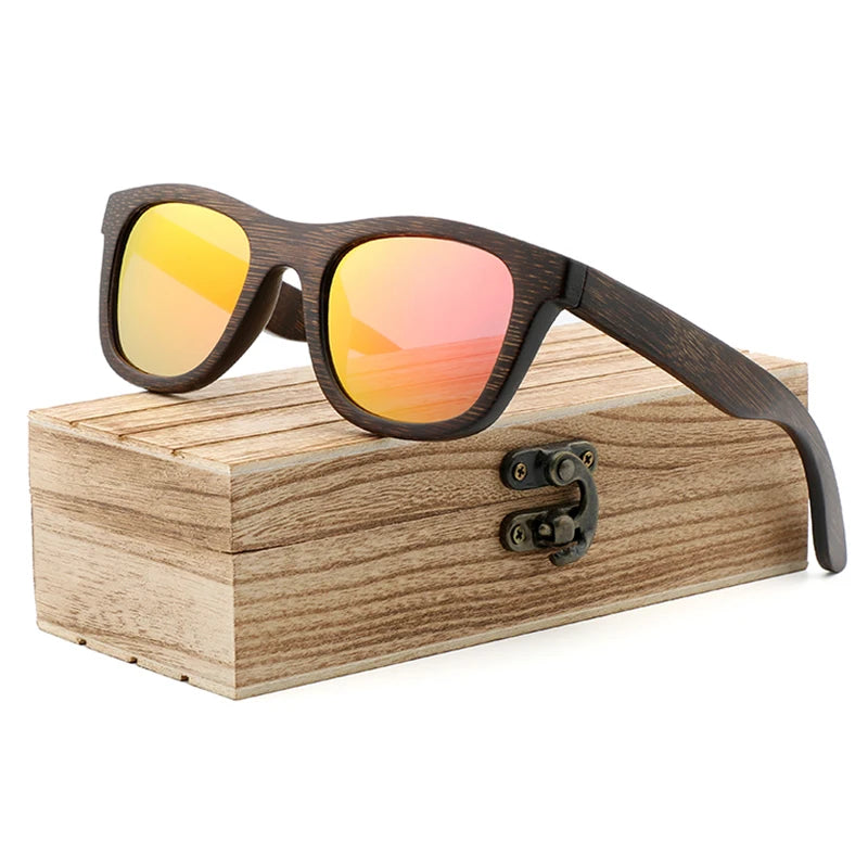 Handmade Natural  Bamboo Wooden Sunglass Fashion Polarized Sunglasses for Men Women's Shade Sun Glasses Wood Oculos De Sol