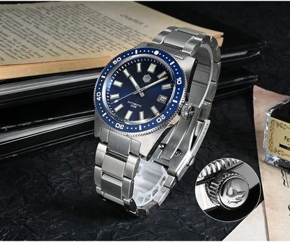 San Martin Official 41mm 62mas V4 Diver Men Watch NH35 Automatic Mechanical Watch Sapphire Glass 200m Waterproof Luminous SN0007