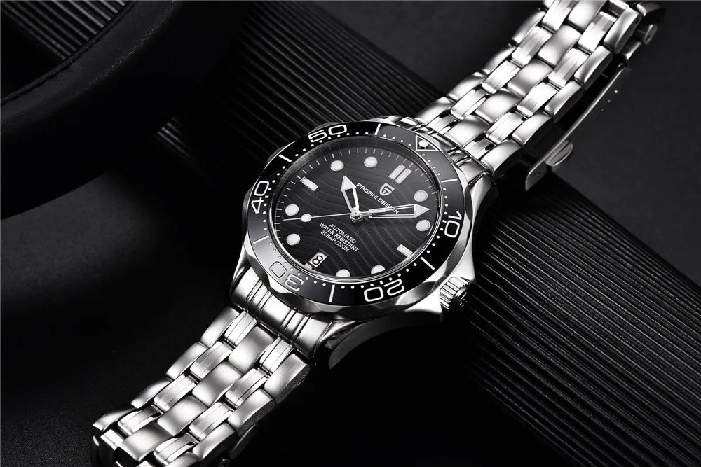 PAGANI DESIGN 2026 Nuevo V2 Waves 200M Reloj de buceo para hombre, reloj automático de lujo y moda para hombre, cristal de zafiro AR, reloj de pulsera para hombre