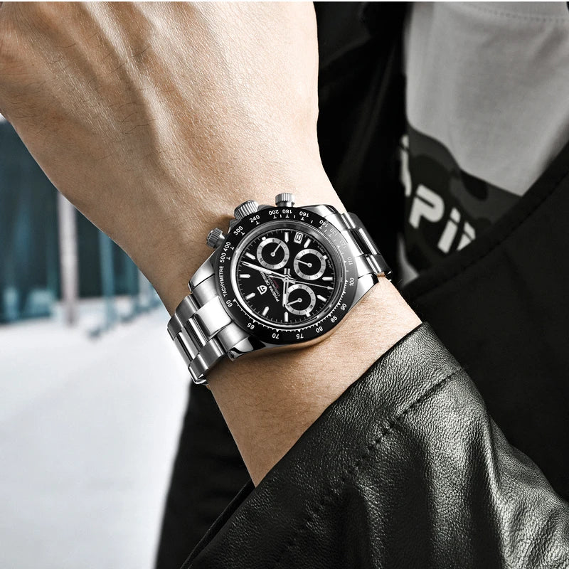 2026 New PAGANI DESIGN Chronograph Luxury Quartz Wrist Watch Automatic Date 100M Waterproof JAPAN VK63 Movement