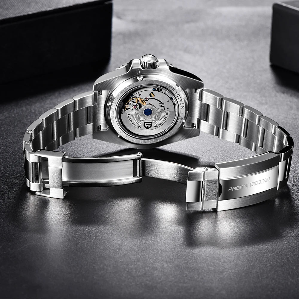 2026 Nuovo PAGANI DESIGN Orologio meccanico di lusso da uomo in acciaio inossidabile GMT Top Brand Vetro zaffiro Orologio da uomo