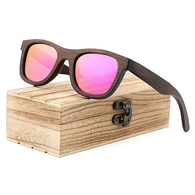 Handmade Natural  Bamboo Wooden Sunglass Fashion Polarized Sunglasses for Men Women's Shade Sun Glasses Wood Oculos De Sol