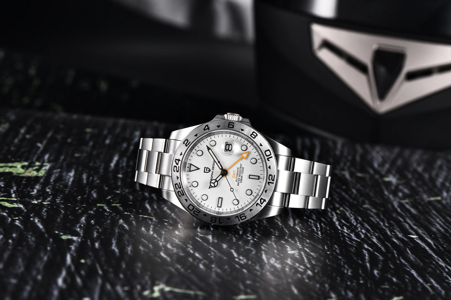 Pagani Design PD1682 Men’s GMT Watch 42mm Automatic Mechanical DG5833 Sapphire Crystal Stainless Steel Waterproof Black Vintage