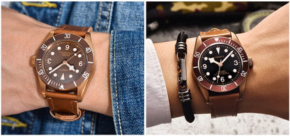 Luxury NH35A Corgeut 41mm Automatic Men's Watch PVD Case Sapphire Military Male 10BAR wim Watches Luminous Mechanical Wristwatches