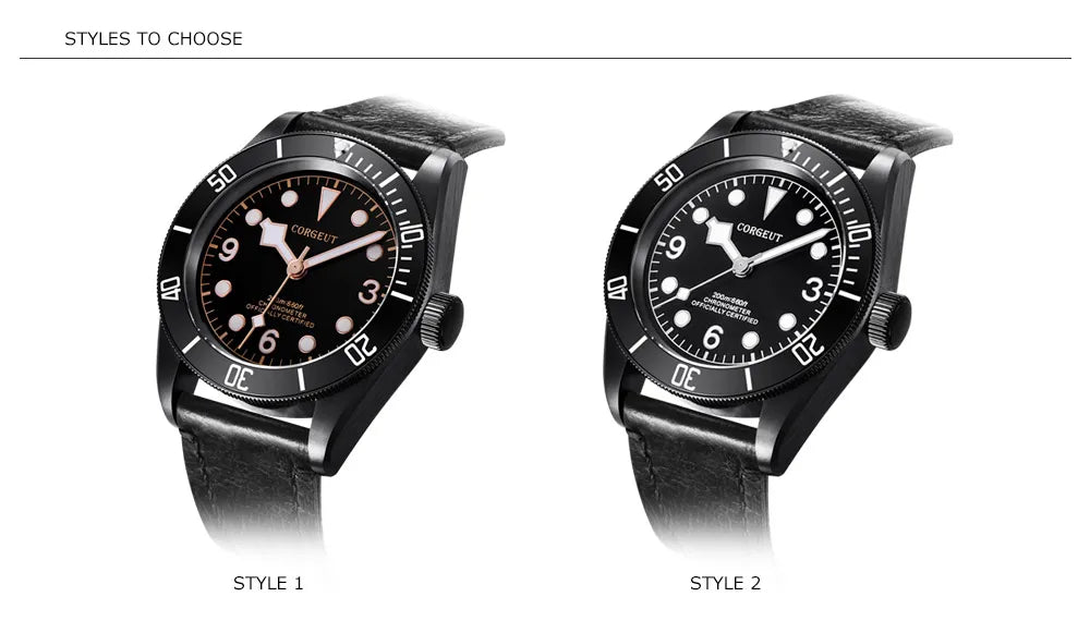 Luxury NH35A Corgeut 41mm Automatic Men's Watch PVD Case Sapphire Military Male 10BAR wim Watches Luminous Mechanical Wristwatches