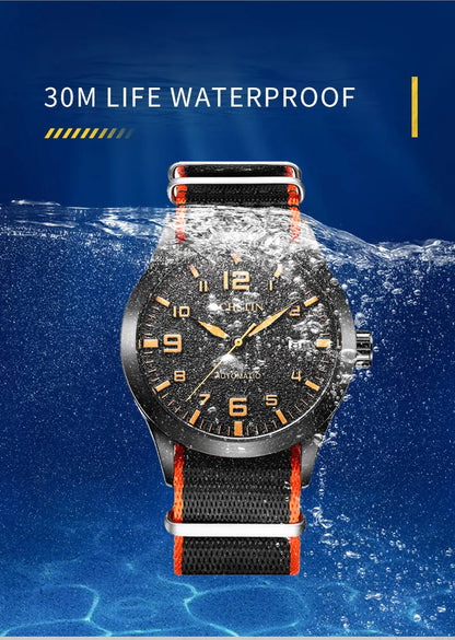 OCHSTIN Men Automatic Mechanical Watch Luxury Casual Dress Military Outdoor Sports Army Mens Wristwatches Waterproof Male Clock