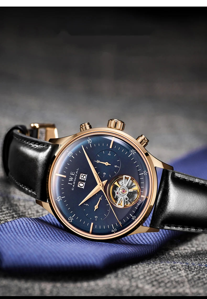 CARNIVAL Mechanical Dress Watches for Men Brands Luxury Sapphire Automatic Wristwatches Men's Waterproof 2025 Men's Watch